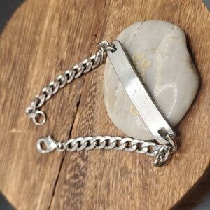 Customizable engraveable Bar ID bracelet‎ B3134